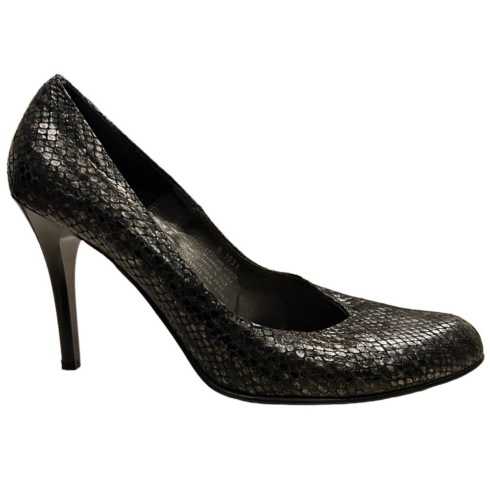A. Giannetti Embossed Leather Heels